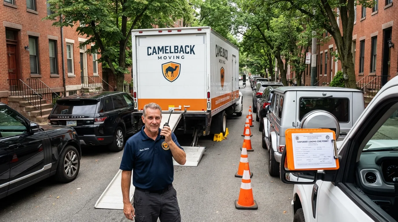City street loading permit setup in Glen Gardner, NJ